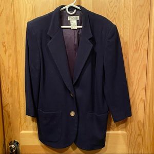 Navy wool blazer size 16
